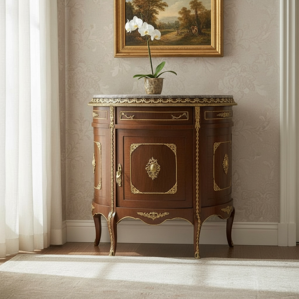 بايوه كلاسيك ضلفة ودرج بتفاصيل نحاسية