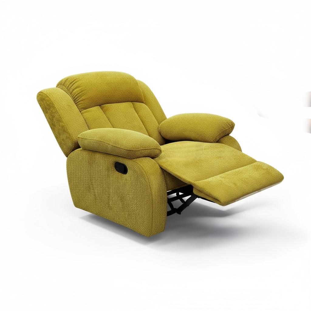 كرسي ريكلاينر قماش مستورد بلون بيچ وراحة قصوى