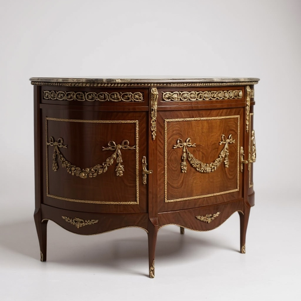 بايوه كلاسيك ٣ ضلف ودرج بتفاصيل نحاسية