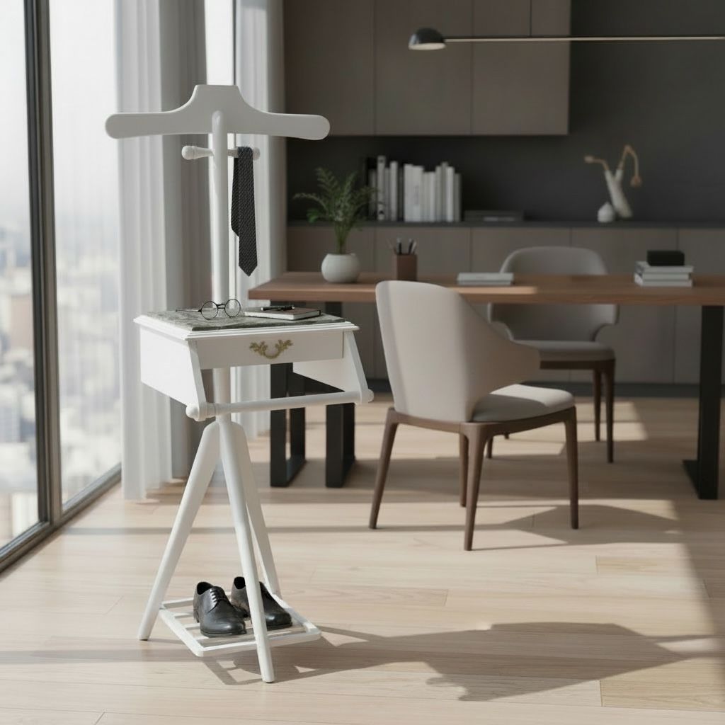 شماعة مكتب كلاسيك باللون الأبيض