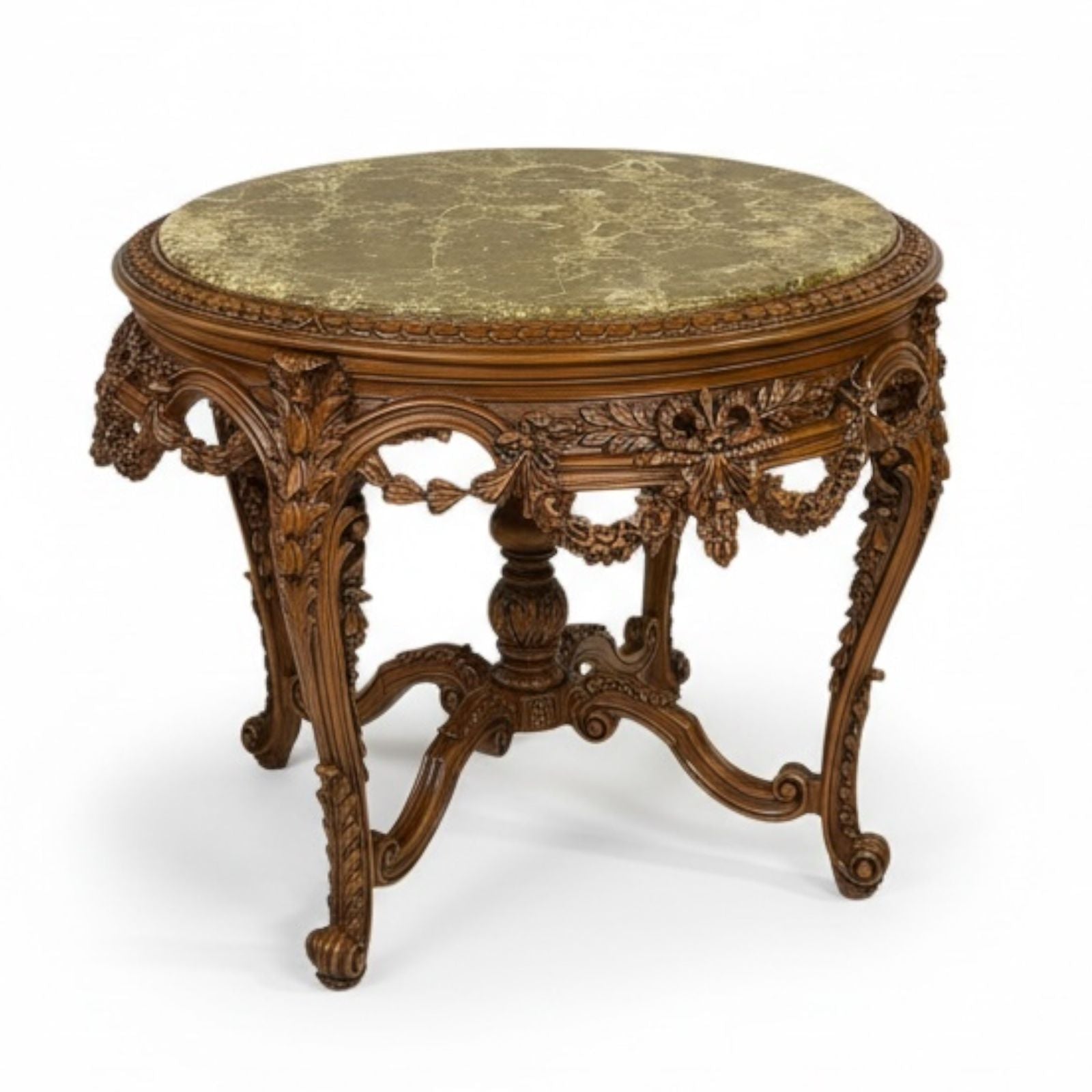 ترابيزة وسط كلاسيك أنتيك من الخشب الطبيعي بحفر يدوي فاخر