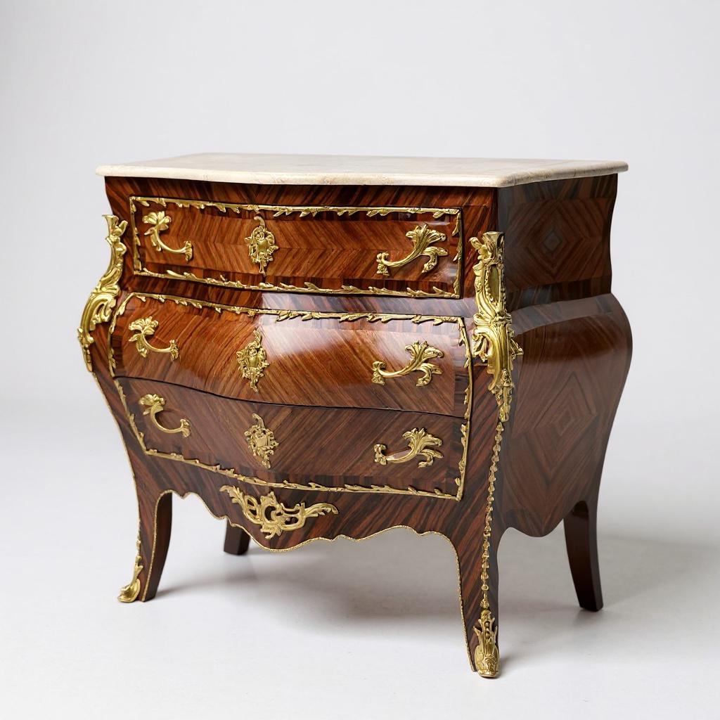 Three classic staircase inlaid with copper