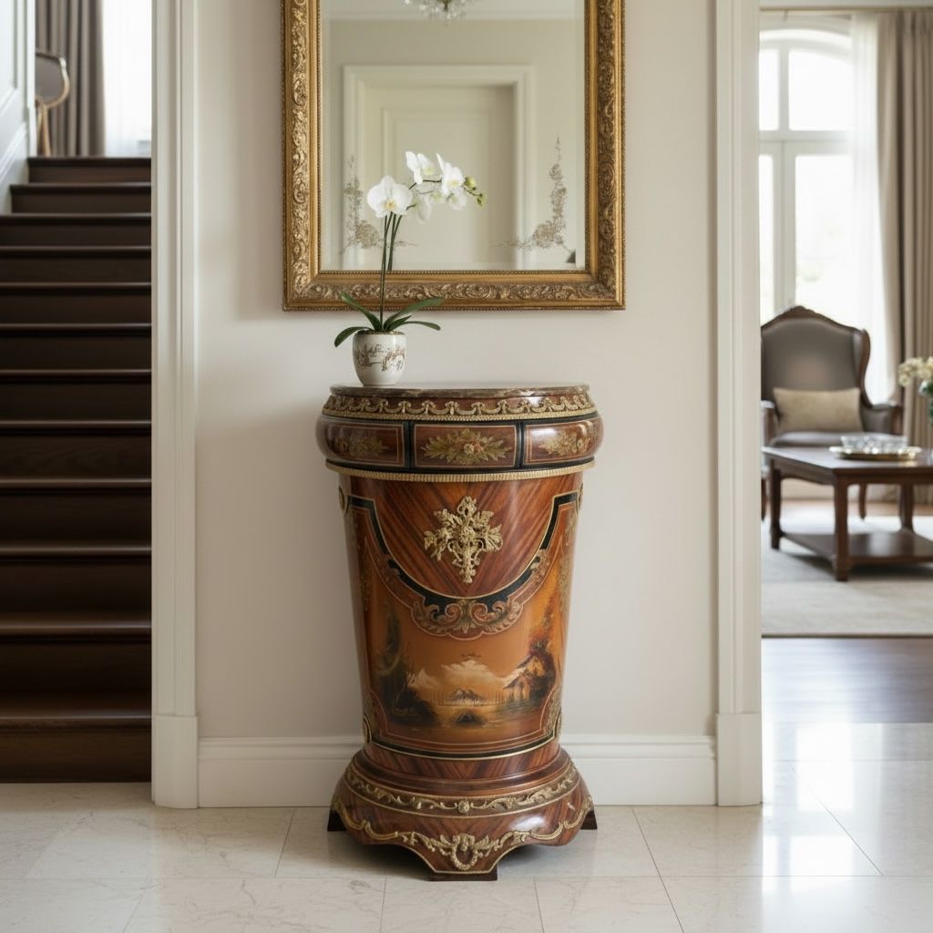 استاند كلاسيك فاخر خشب طبيعي بتفاصيل فنية أنتيك