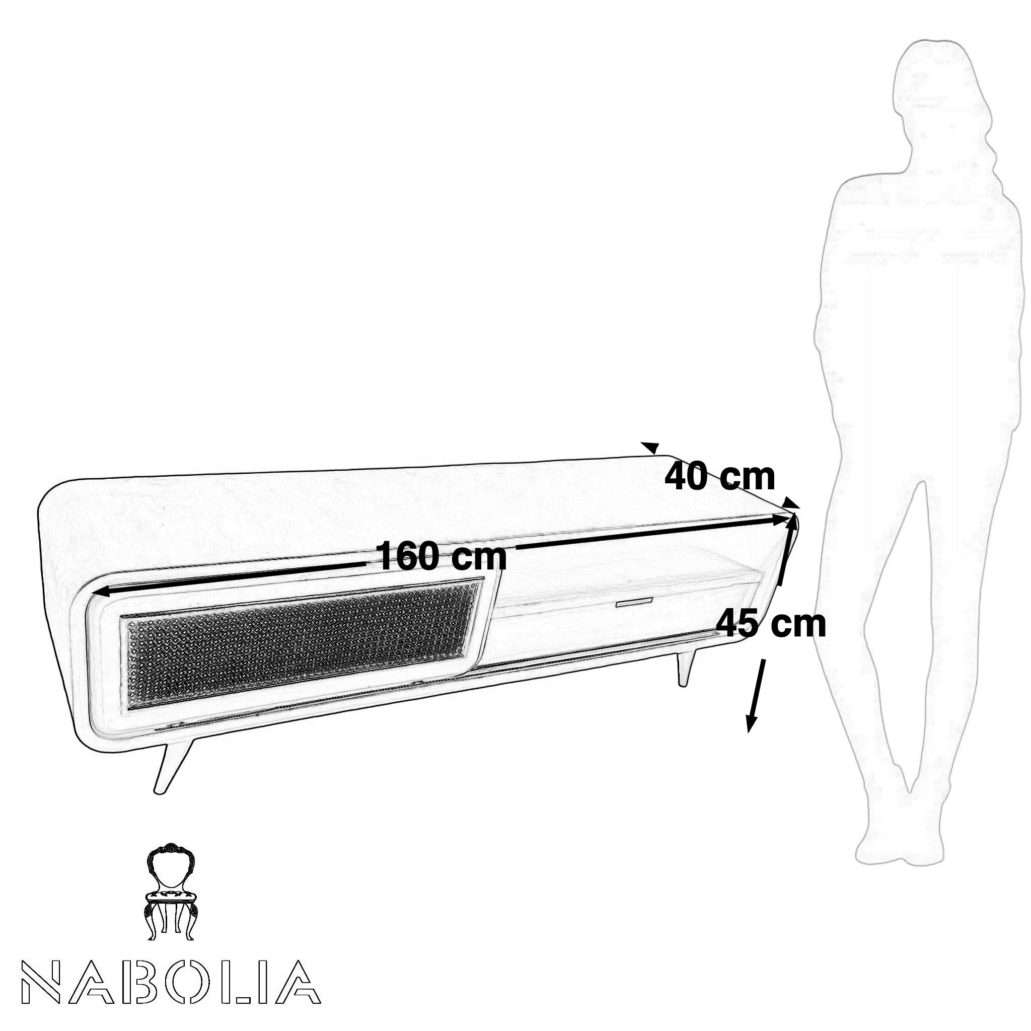 وحدة تلفزيون مطعمة بالكانيه - Nabolia