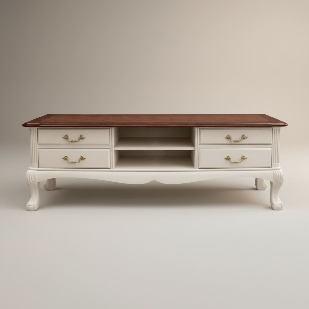 وحدة تلفزيون كلاسيك فاخرة بتفاصيل بارزة - Nabolia