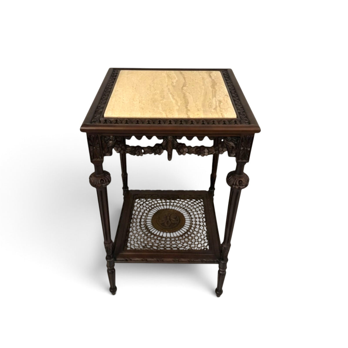 Luxury corner table with a marble top