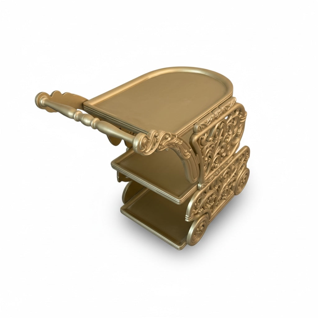 تروللي ضيافة محفور نيوكلاسيك – دهان شامبين مترب