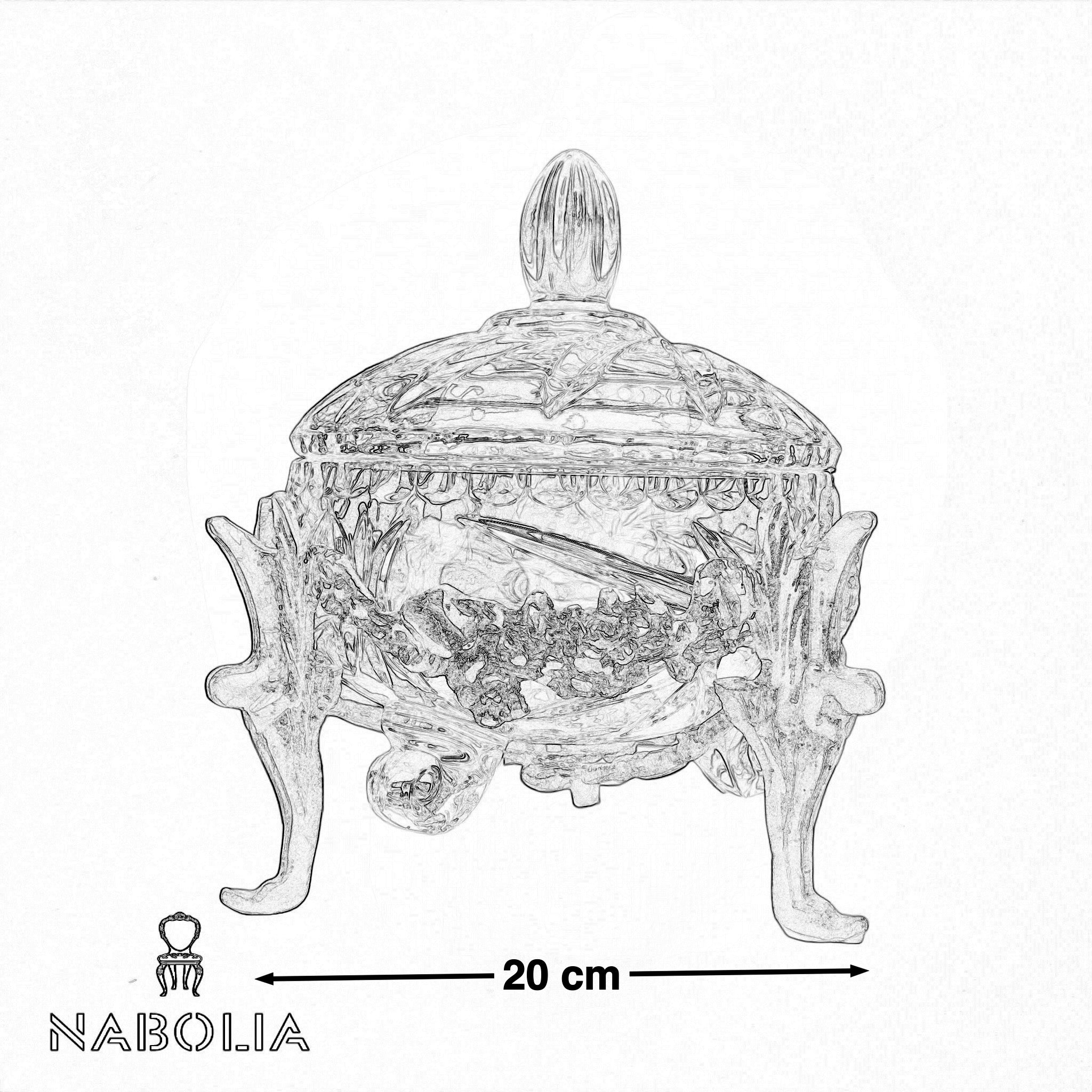 بونبونيرة كريستال بقاعدة نحاسية - Nabolia