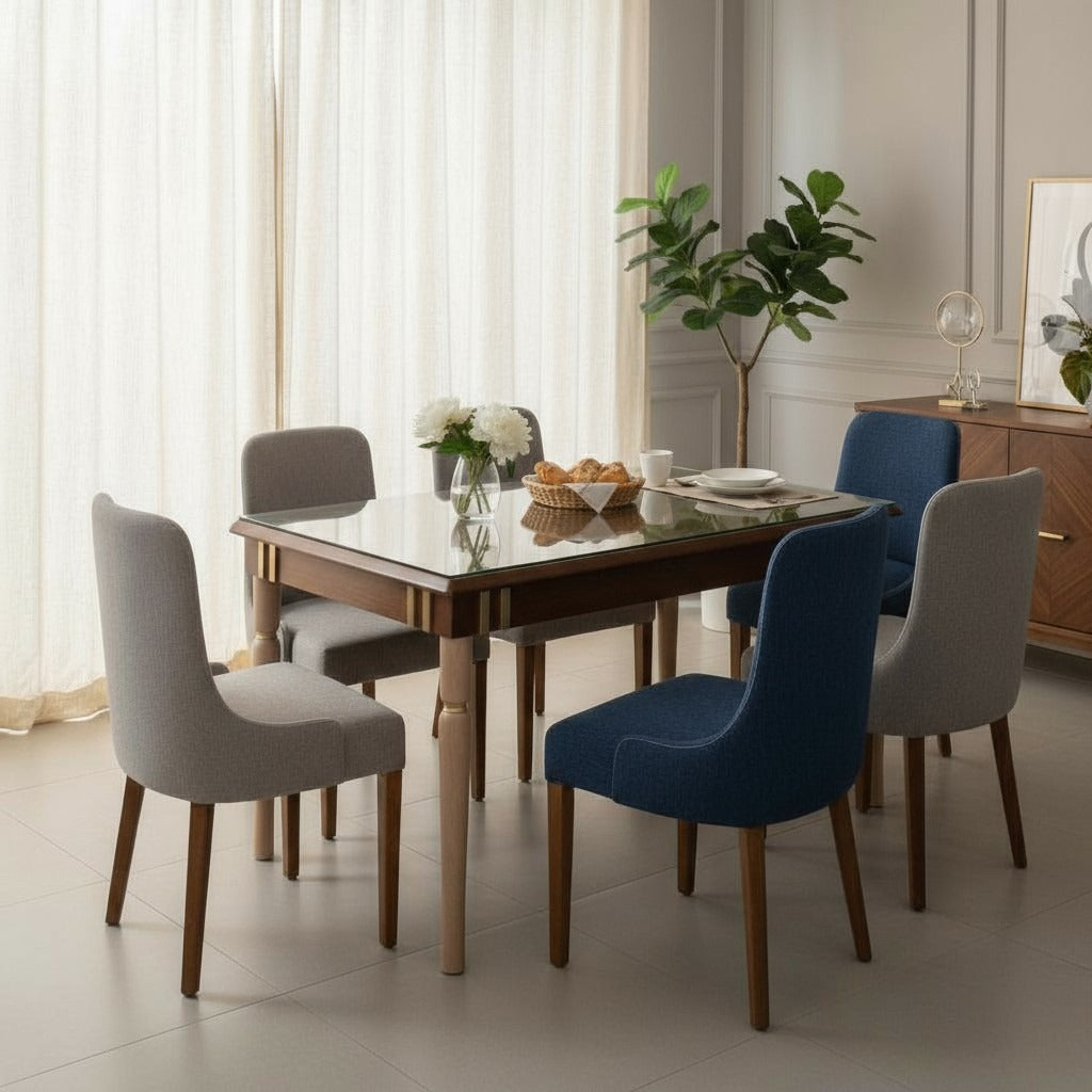 سفرة مودرن 6 كراسي بتصميم أنيق وعصري