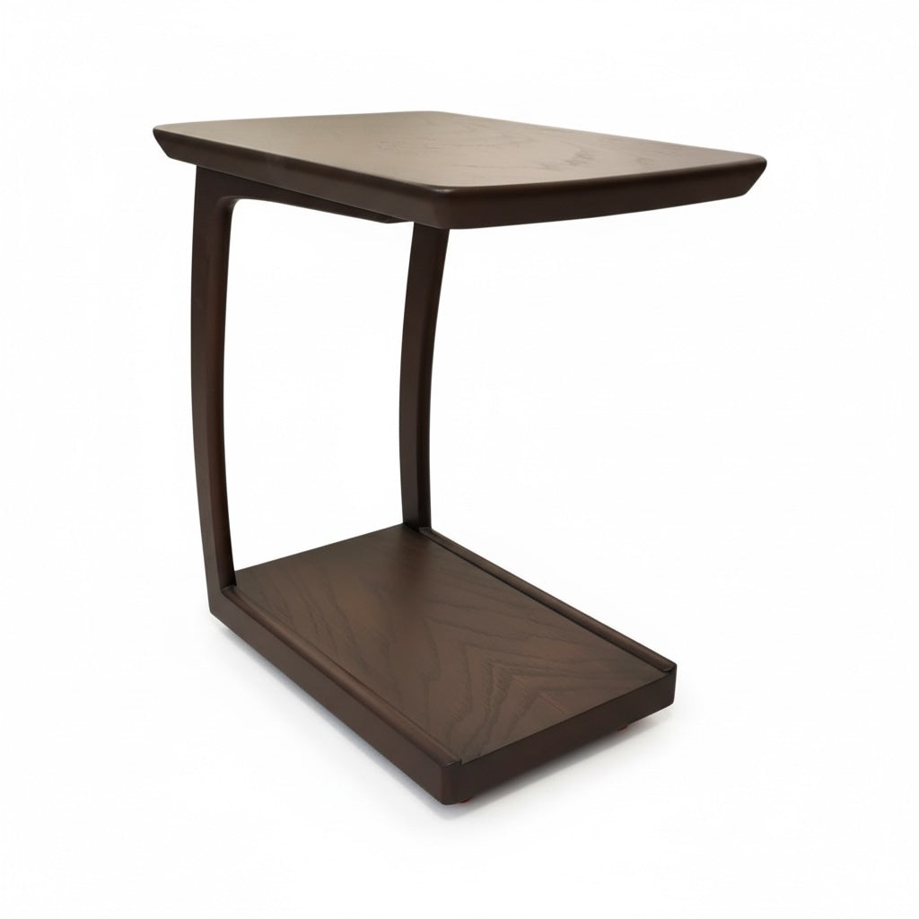 ترابيزة جانبية مودرن خشب طبيعي مزودة بعجلات