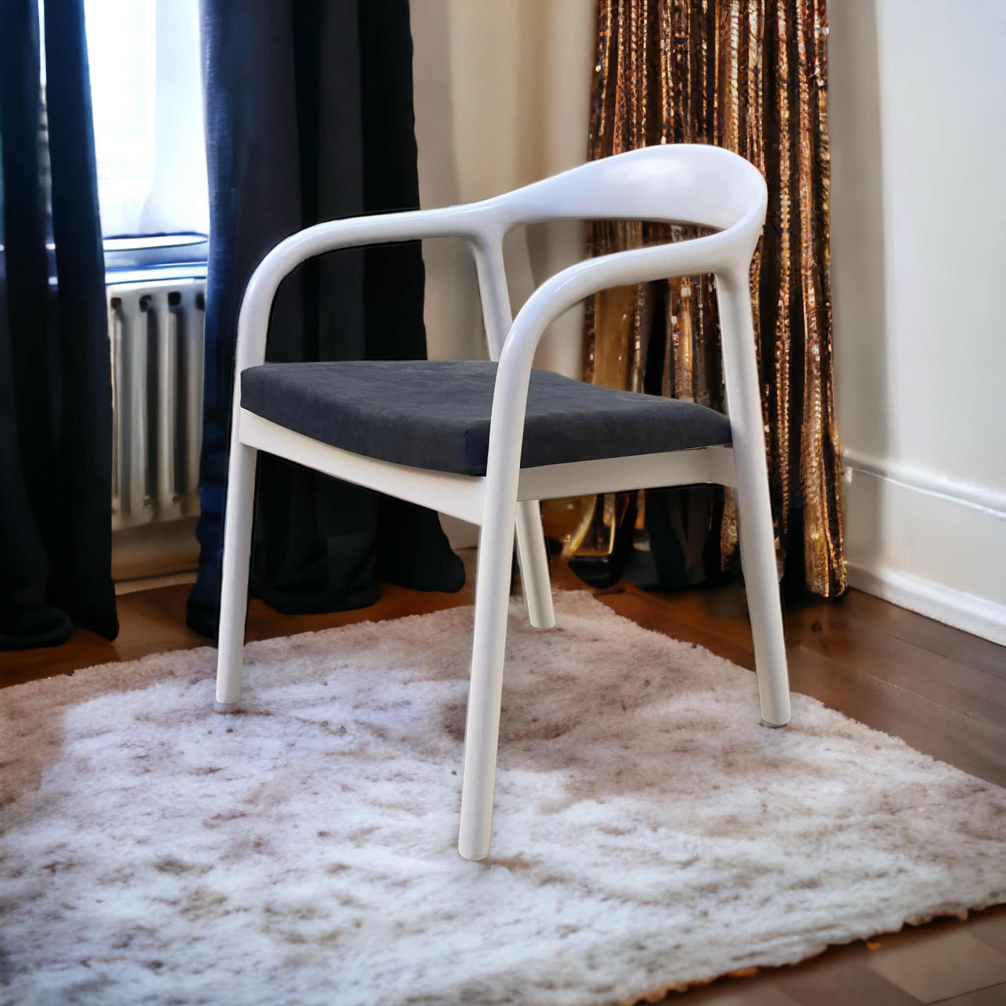 White curve chair