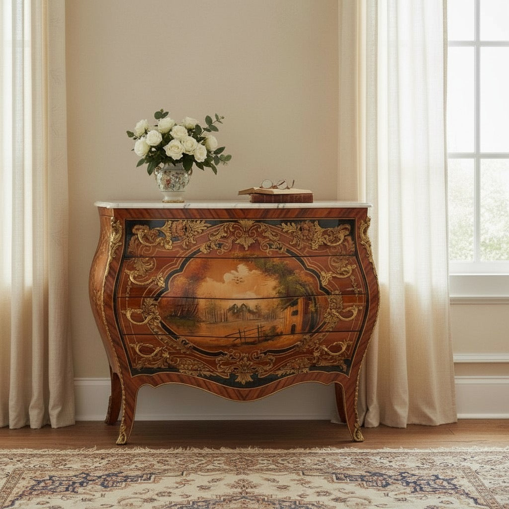 بايوه كلاسيكي فاخر بأربعة أدراج ورخام مميز