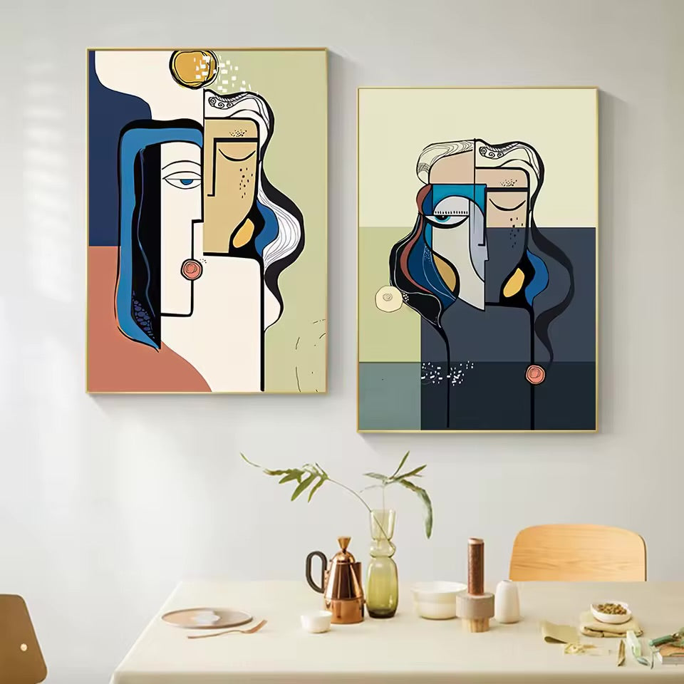 تابلوه قطعتين تجريدي