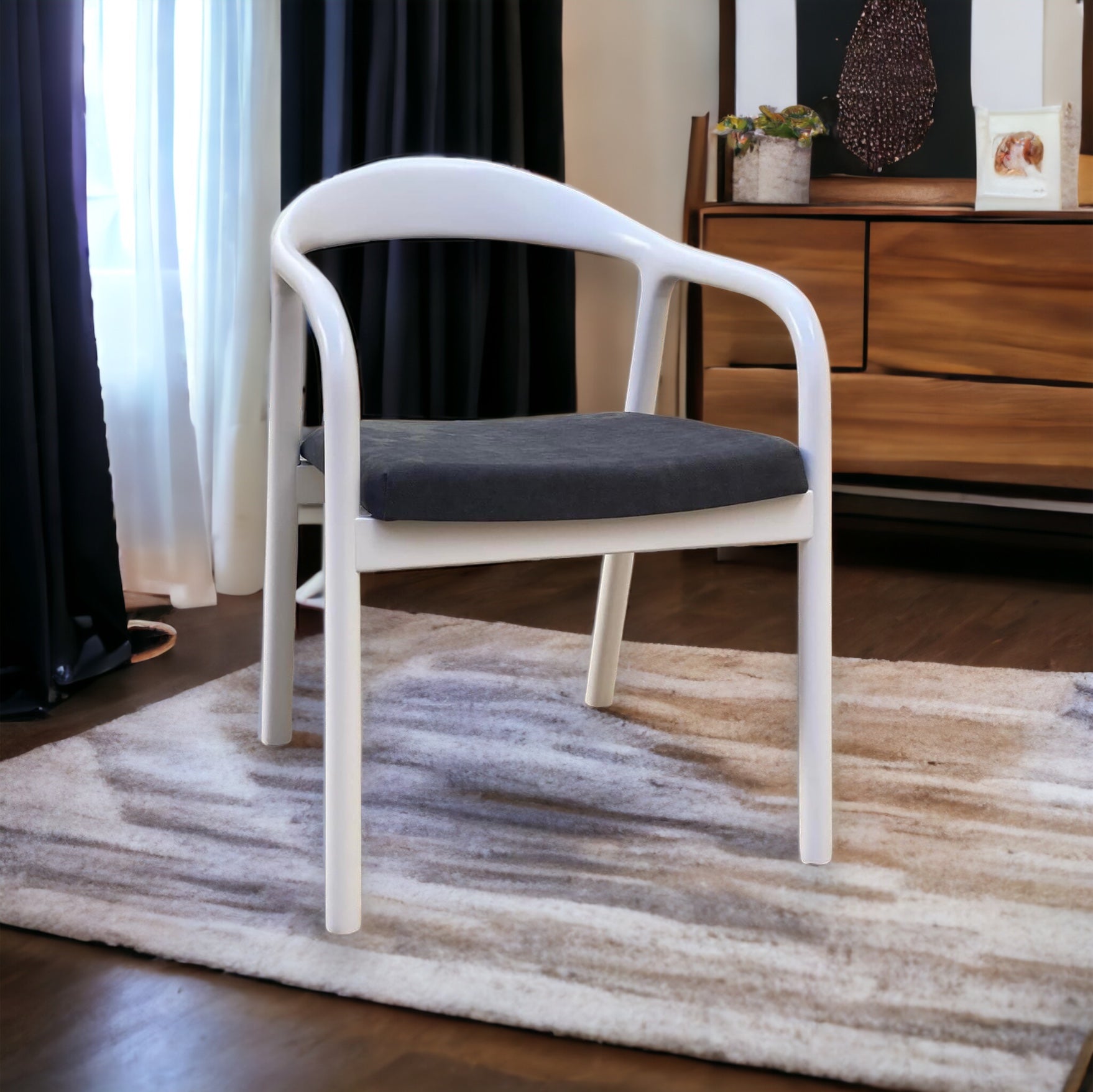 White curve chair