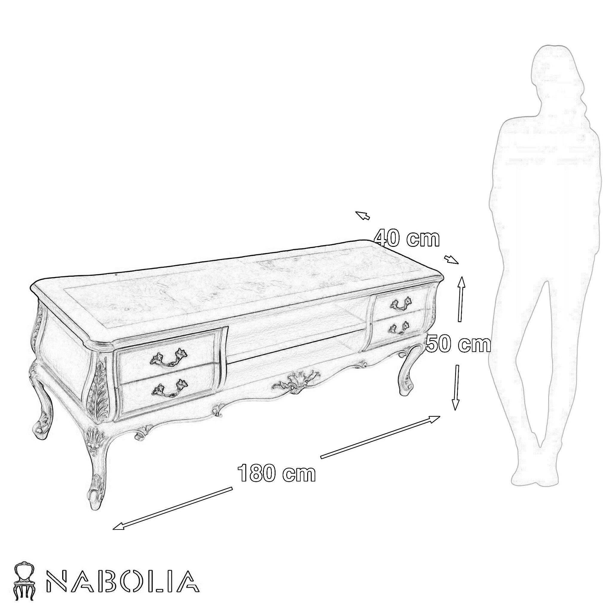 وحدة تلفزيون كلاسيك دهبي مترب - Nabolia