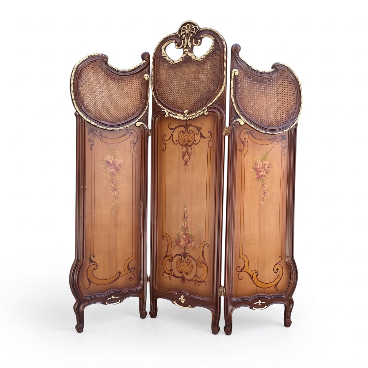 French paravane with hand-painted gold decorations