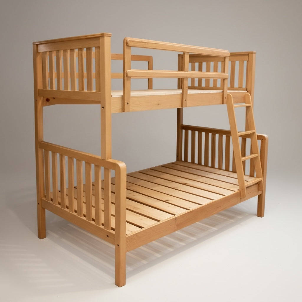 سرير دورين خشب زان بمقاسين علوي وسفلي - Nabolia