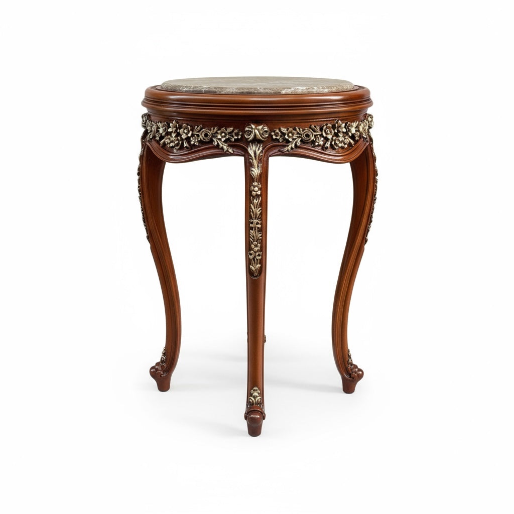 تربيزة جانبية كلاسيك – Natural Marble and a Touch of Classic Luxury