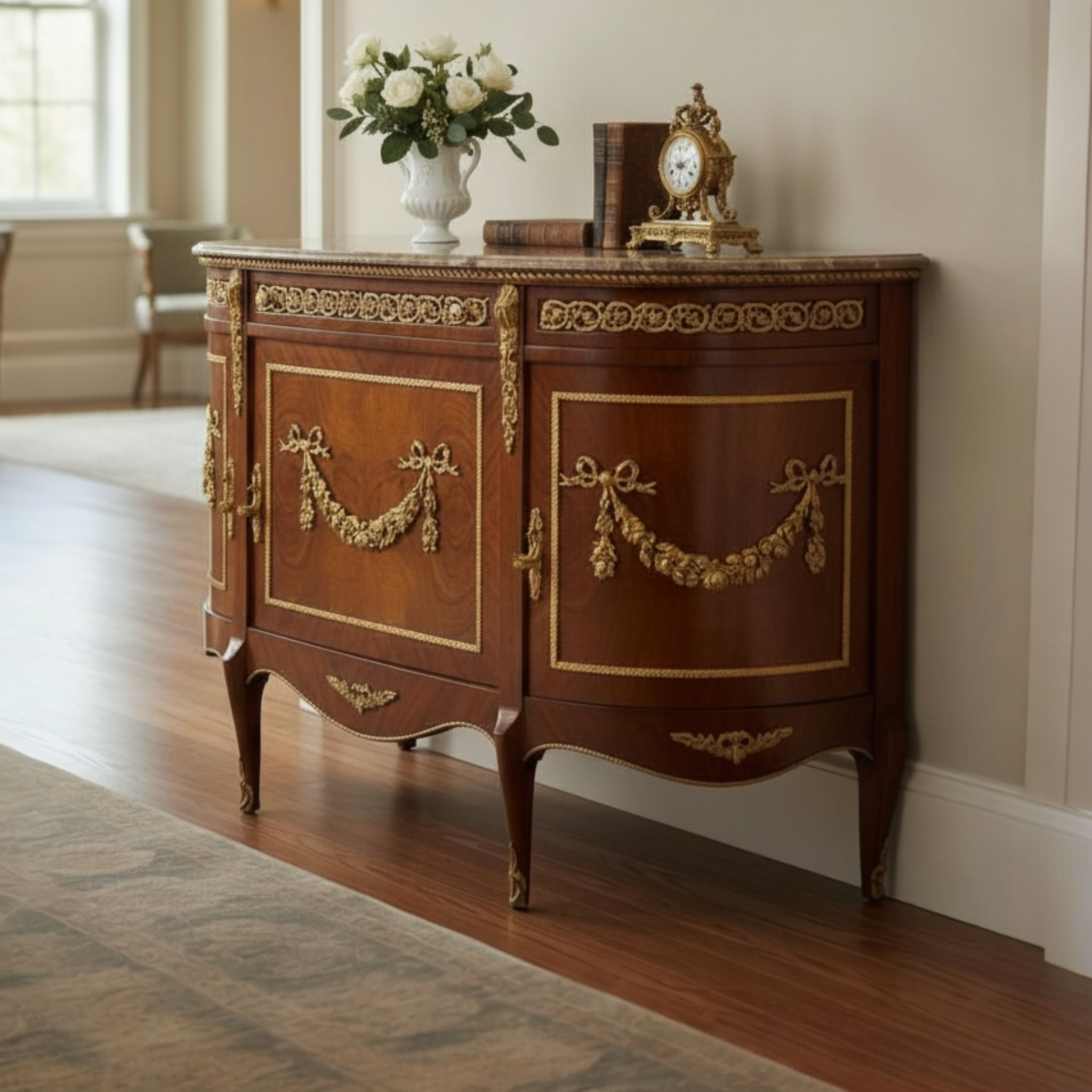 بايوه كلاسيك ٣ ضلف ودرج بتفاصيل نحاسية