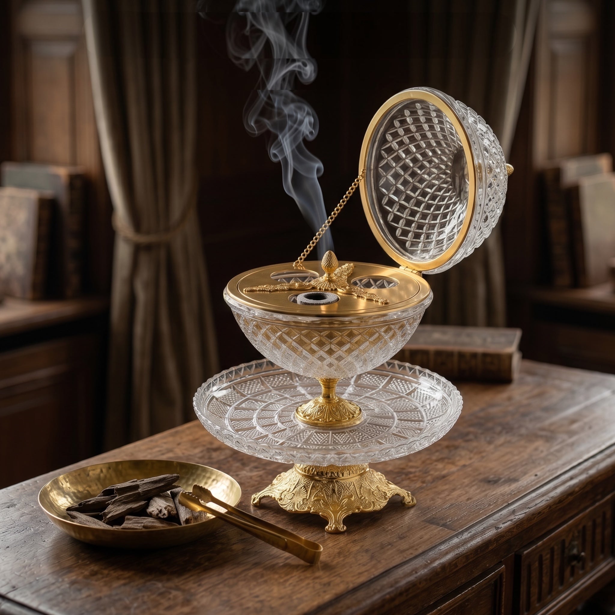 مبخرة كلاسيكية – كريستال مع نحاس