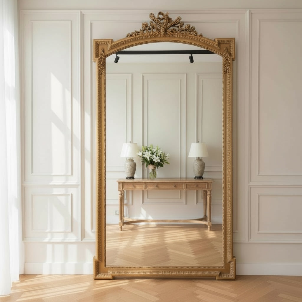 برواز مدخل مع مرايا دهبي مترب