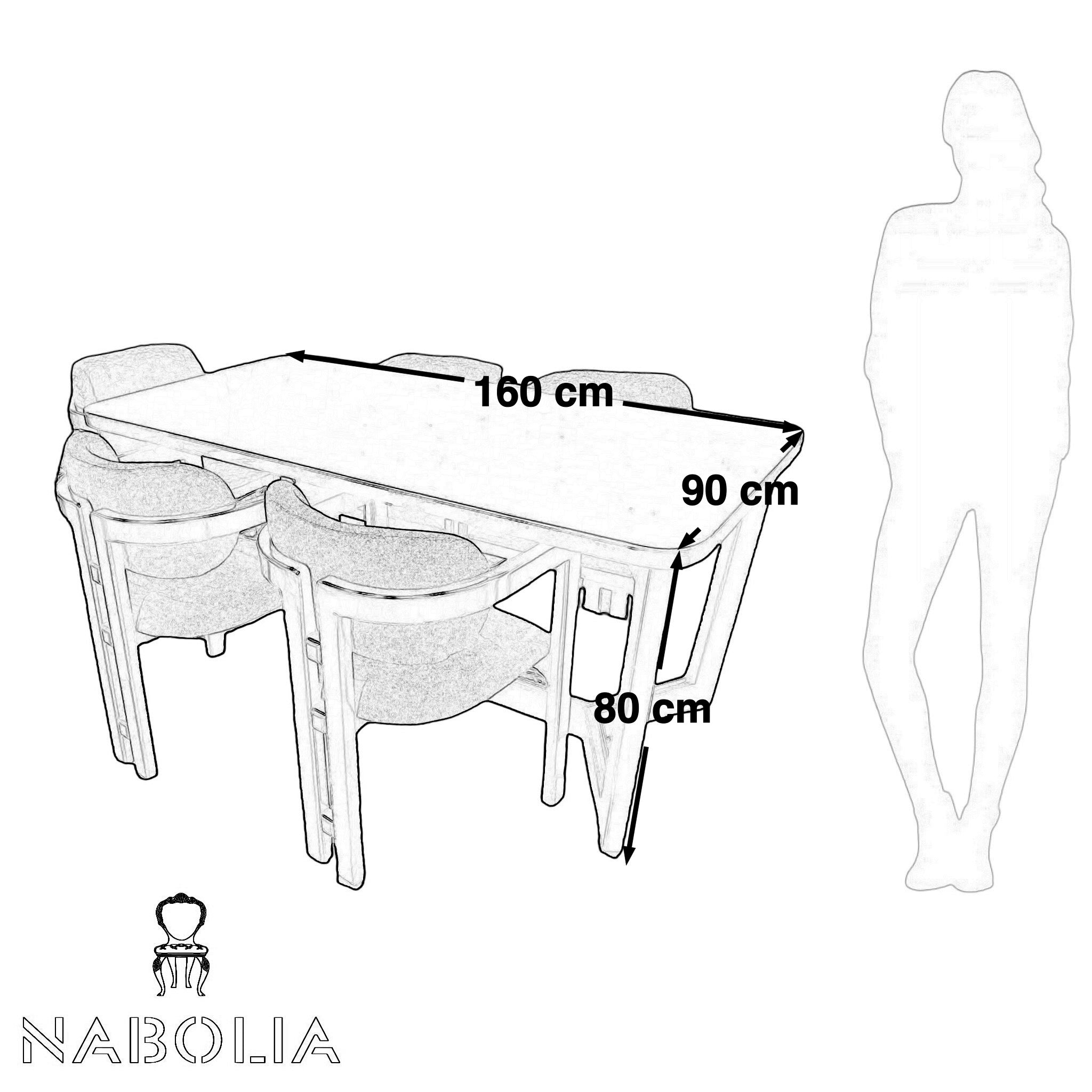 ترابيزة سفرة وكراسي - Nabolia