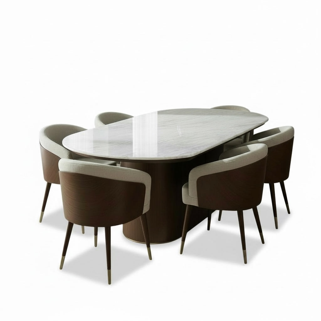 ترابيزة سفرة مودرن بسطح رخامي