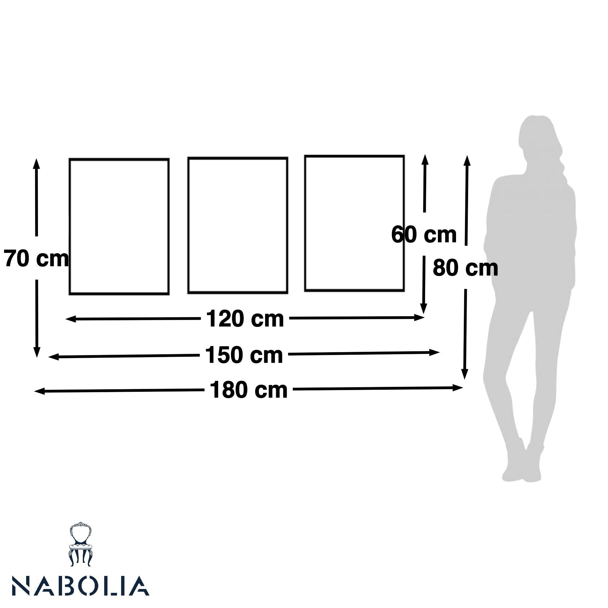 تابلوه تلات قطع مينت جرين - Nabolia