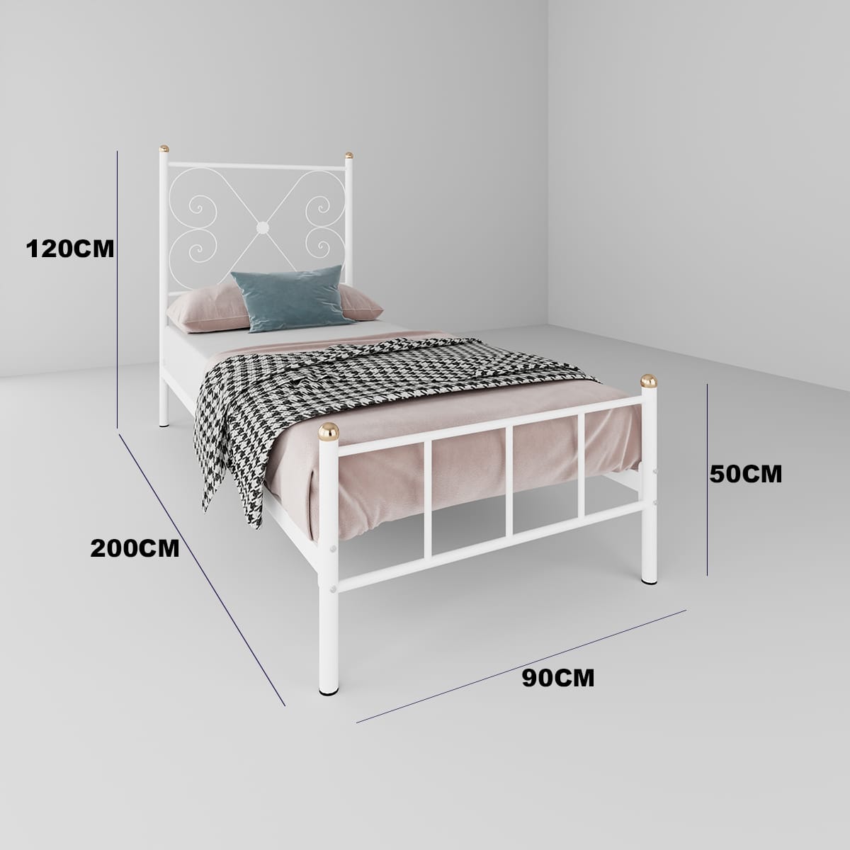 سرير ستيل إليجانس – فخامة المعدن ولمسة العصرية