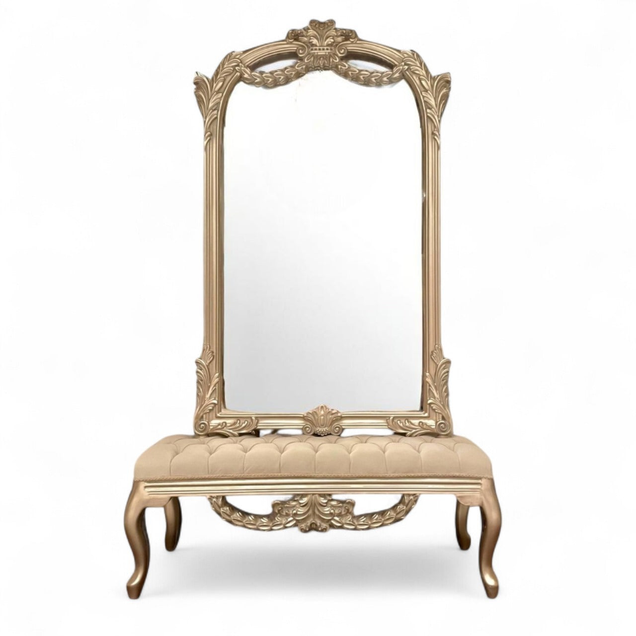 Banquet console and mirrors