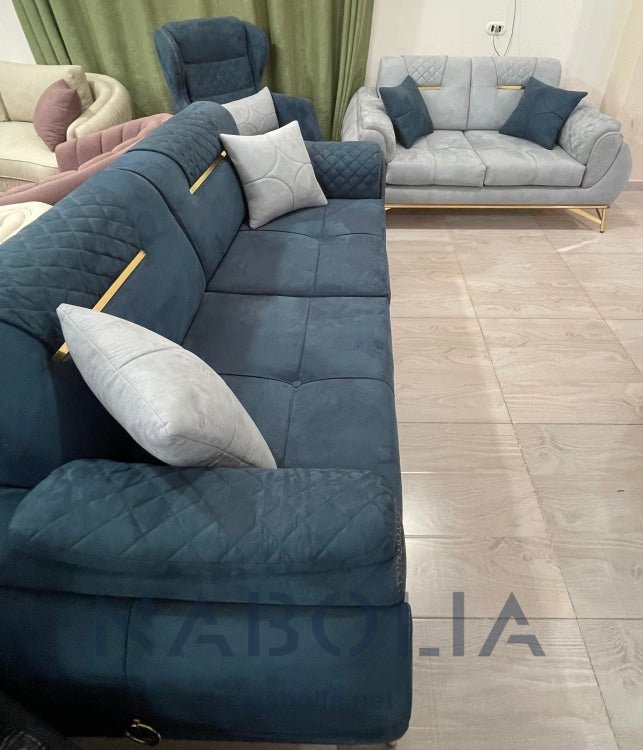 انتريه مودرن جراي بلو - Nabolia Damietta hub furniture