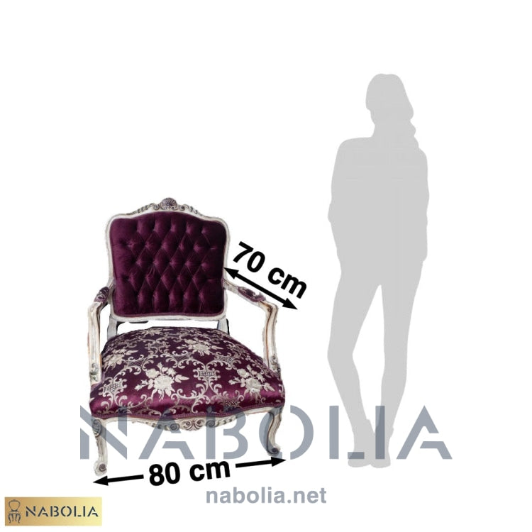 اتنين فوتيه كلاسيك لاكيه مترب - Nabolia Damietta hub furniture