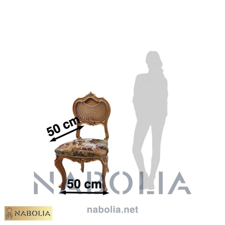 اتنين كرسي انتيك دهان دهب قديم - Nabolia Damietta hub furniture