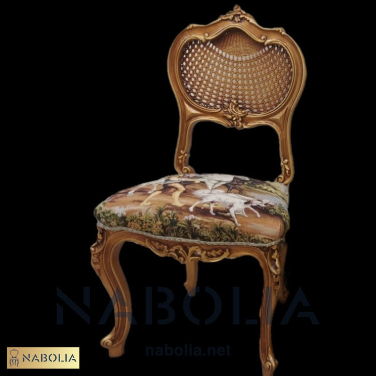 اتنين كرسي انتيك دهان دهب قديم - Nabolia Damietta hub furniture