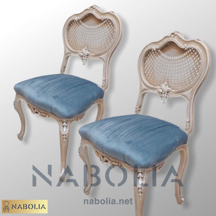 اتنين كرسي انتيك  شامبين في فضي - Nabolia Damietta hub furniture