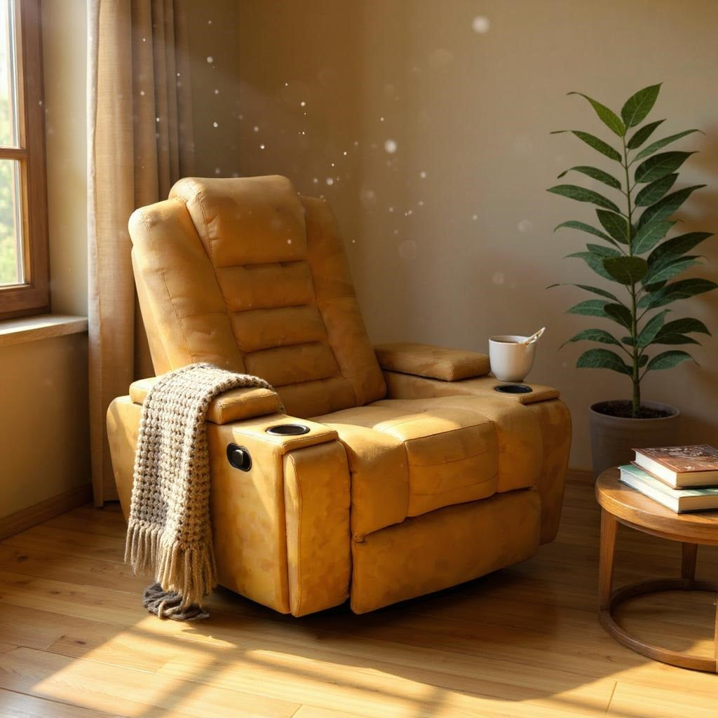 Recliner chair, airplane, upside-down leather 