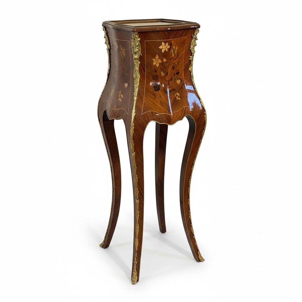 ستاند كلاسيك مزخرف تطعيم نحاس (يباع قطعتين)