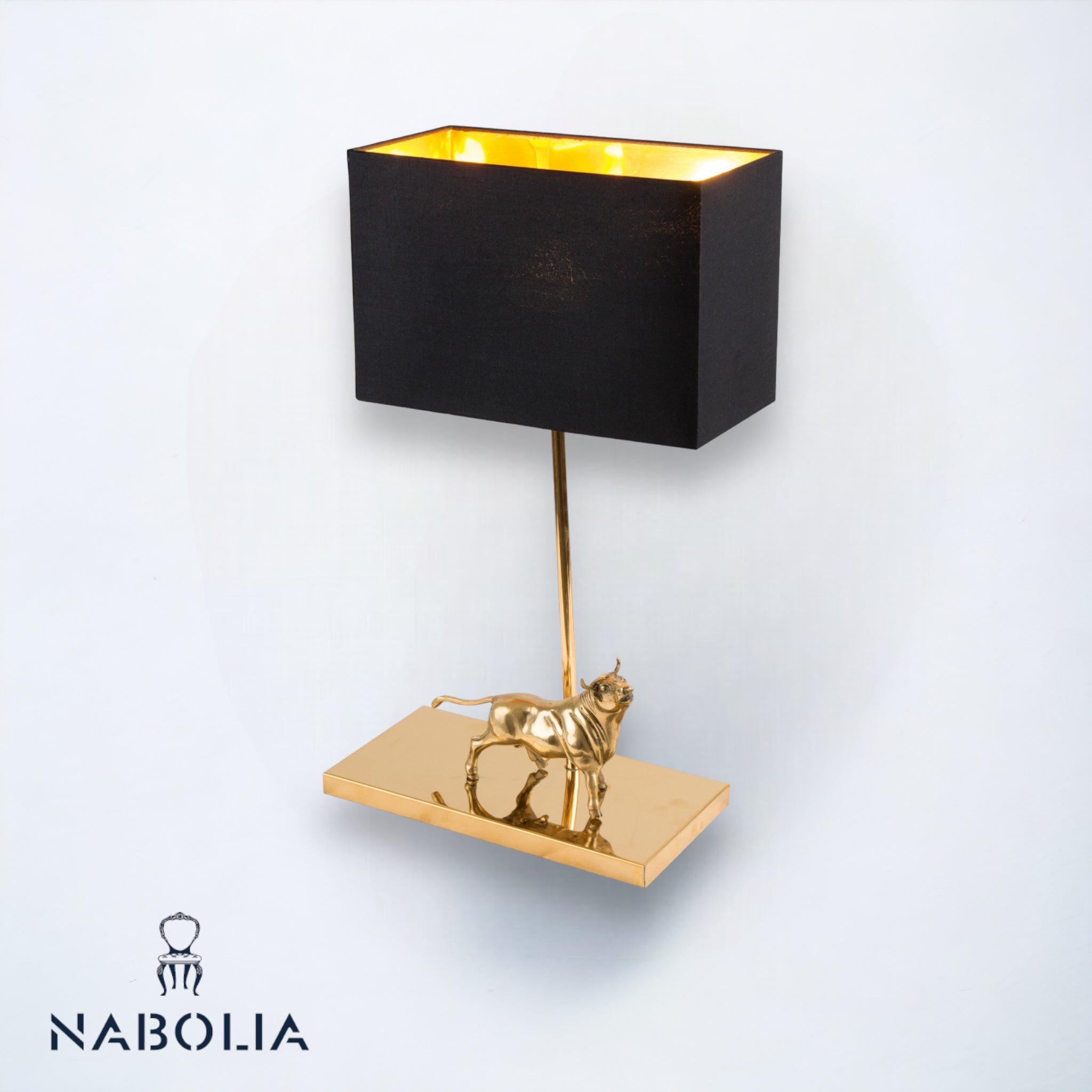 Golden bull table lamp - Nabolia