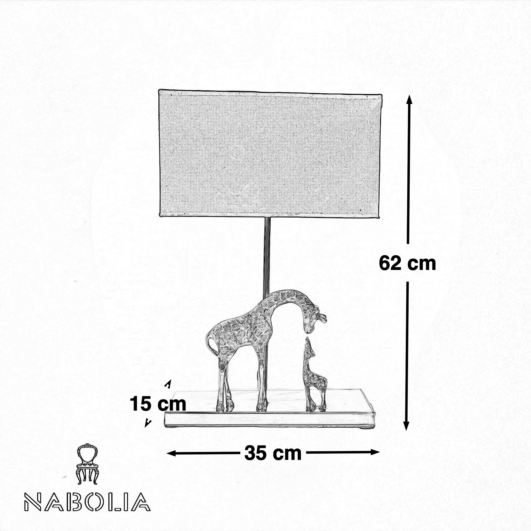 Golden Giraffe table lamp - Nabolia