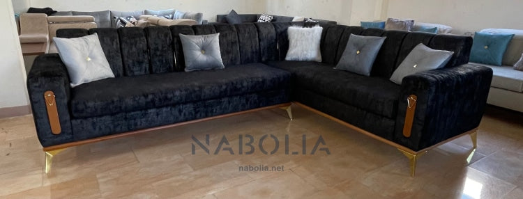 ركنة حرف L دارك - Nabolia Damietta hub furniture