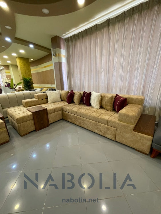 ركنة حرف L جولد - Nabolia Damietta hub furniture