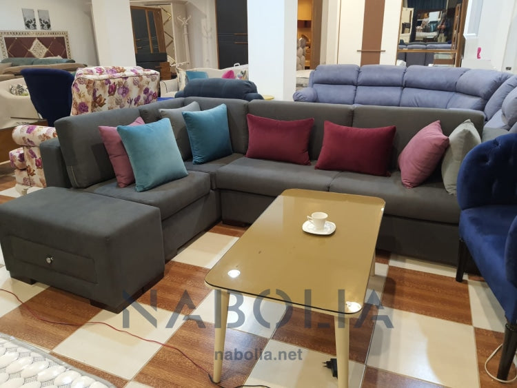 ركنة مودرن حرف L - Nabolia Damietta hub furniture