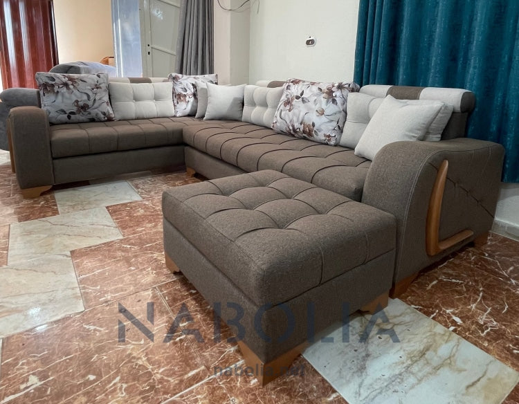 ركنة مودرن حرف L - Nabolia Damietta hub furniture
