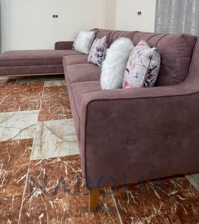 ركنة مودرن حرف L كشمير - Nabolia Damietta hub furniture