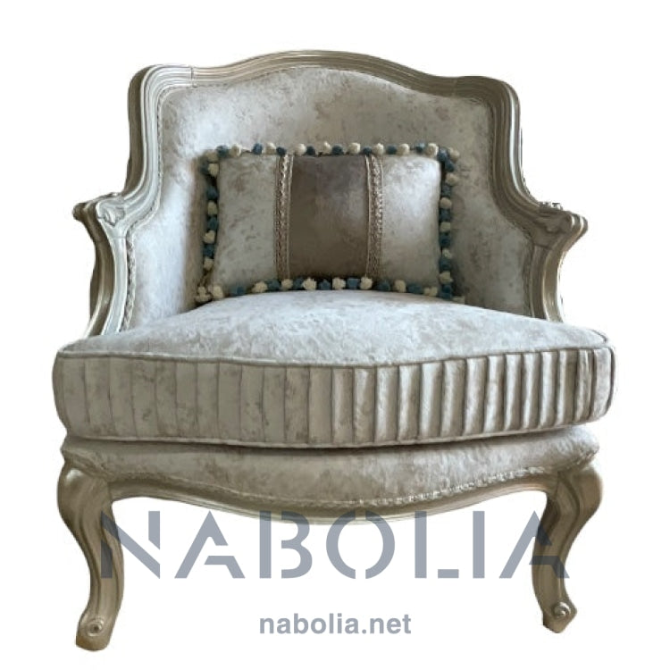 صالون نيو كلاسيك شامبين فضي - Nabolia Damietta hub furniture