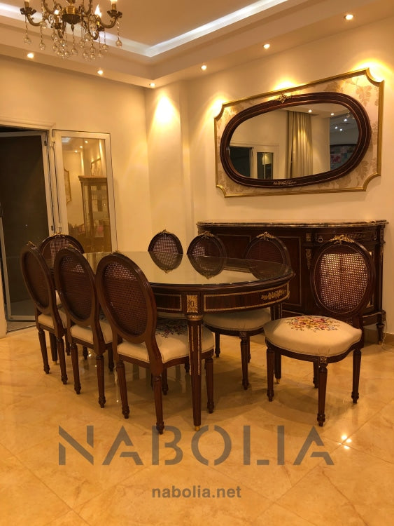 سفرة مطعمة بالنحاس - Nabolia Damietta hub furniture