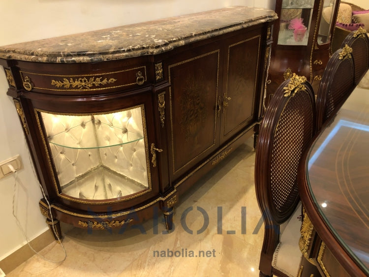 سفرة مطعمة بالنحاس - Nabolia Damietta hub furniture