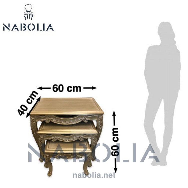طقم ثلاثي دهبي - Nabolia Damietta hub furniture