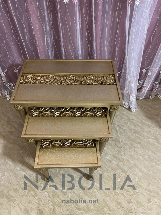 طقم ثلاثي شامببن دهبي - Nabolia Damietta hub furniture