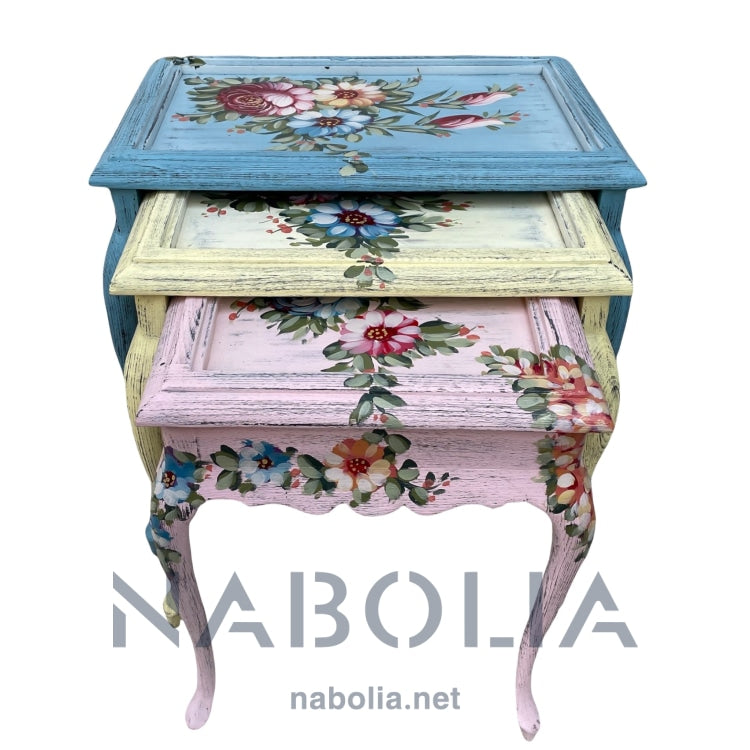 طقم ترابيزات ثلاثي الوان - Nabolia Damietta hub furniture
